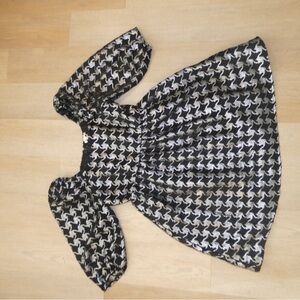 Moon River Black and White Patterned Dress